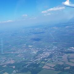 Flugwegposition um 14:22:56: Aufgenommen in der Nähe von Okres Znojmo, Tschechien in 1512 Meter